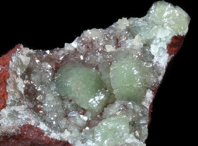 Gemmy, Green Adamite Crystals - Durango, Mexico #34937